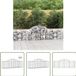vidaXL Gabions - 10 pièces - voûté - 200x50x60/80 cm - fer galvanisé