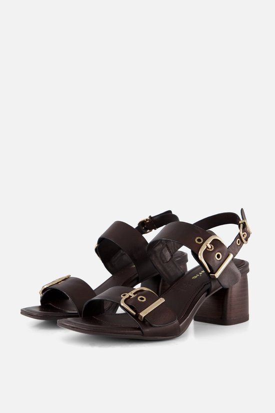 Tamaris Sandalen Met Hak bruin Leer - Maat 36