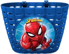 Disney fietsmandje spider-man jongens 12 x 20 cm blauw