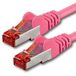 1aTTack.de Cat6 SFTP LAN netwerkkabel 1x 30m RJ45 Ethernet magenta