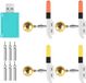 Set d'appâts électroniques pour la pêche, 4 pièces, avec indicateur LED, étanche, adapté à la pêche de nuit, chargeur et batterie inclus