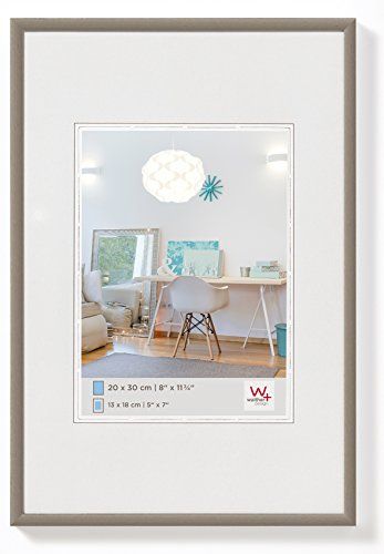 Walther Design KV342D New Lifestyle Kunststoff Bilderrahmen, 29,7x42 cm DIN A3, stahl