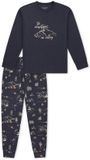 SCHIESSER - Pyjama lang - Jongens - Pyjamas - deep blue - katoen - 100% katoen - Maat 128 (8 jaar)