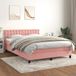 vidaXL Boxspringbed met matras, fluweel, roze, 140x200 cm