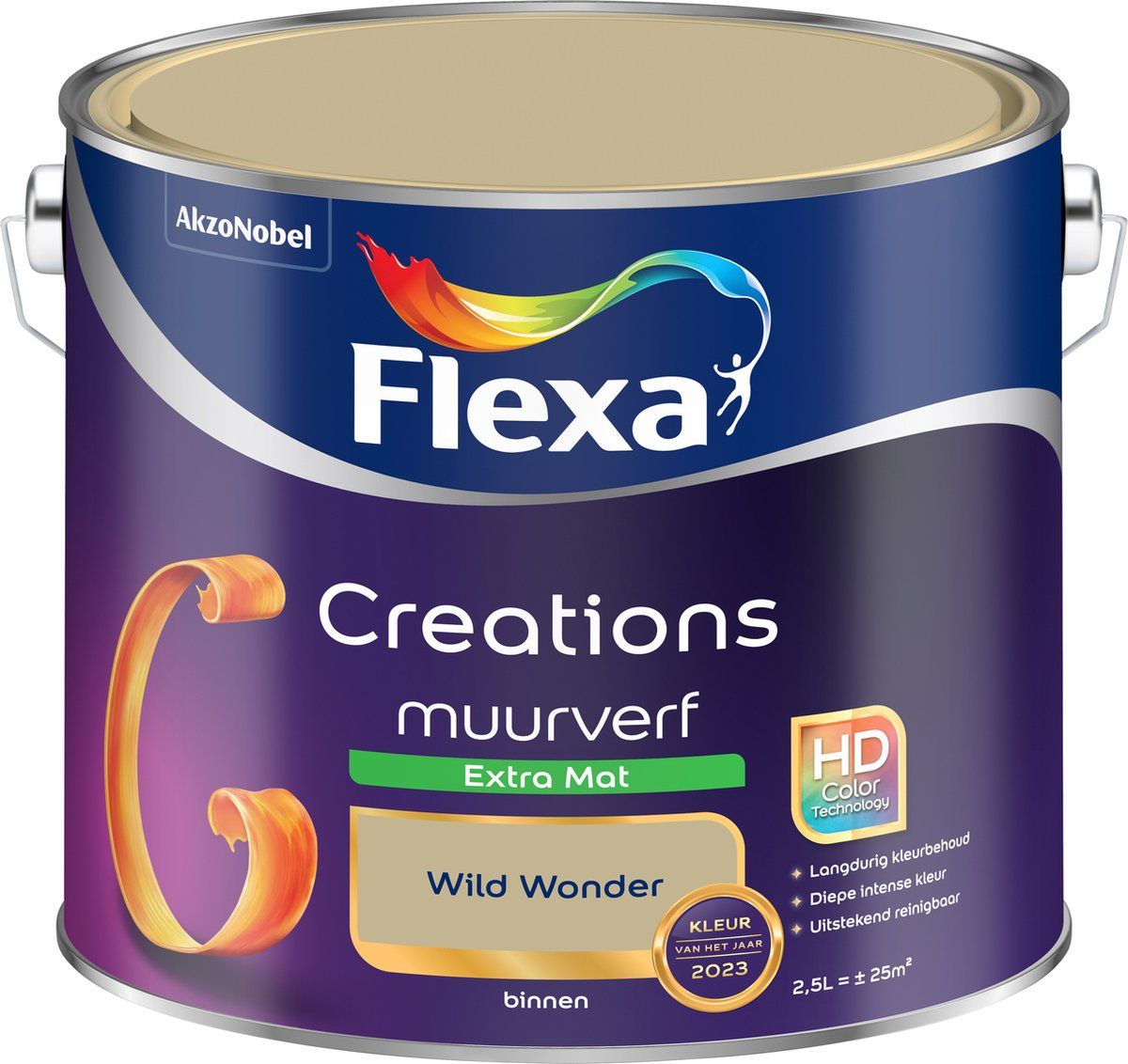 FLEXA Creations Muurverf - Extra Mat - Wild Wonder - 2,5 liter