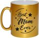 Bellatio Decorations Shoppartners Bv Best Mom Ever cadeau koffiemok / theebeker - goudkleurig - 330 ml - verjaardag / Moederdag / bedankje