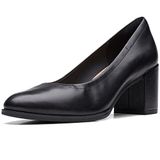 Clarks Freva55 Court Dames Zwart Leer