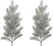 Branches de Noël 2x pièces 36 cm vert avec neige décoration de Noël