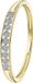 Lucardi Dames Ring met 9 diamanten 0,02ct - Ring - Cadeau - 14 Karaat Goud - Geelgoud