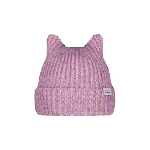 Barts gebreide muts roze met oren