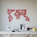 Homemania Wanddecoratie, staal, rood, 100 x 0,2 x 58 cm