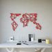 Homemania Wanddecoratie, staal, rood, 100 x 0,2 x 58 cm