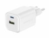 Swissten Snellader 45W GaN - USB-C PD & USB-A QC 3.0 Oplader - Wit