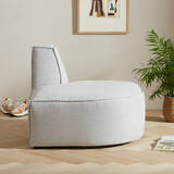 Newton modulair bankelement (ronde hoek) - Grijs - Polyester