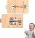 oCreon Icecat 2 Picecs Wooden Busy Board DIY Parts Set - Wooden Door with Lock - DIY Materials