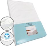 iSleep Molton Hoeslaken Waterdicht - 100% Katoen - Wit - Eenpersoons - 90x220 cm