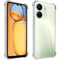 Phonillico® Case voor Xiaomi Poco C65 - Schokbestendige bescherming Zacht TPU Transparant