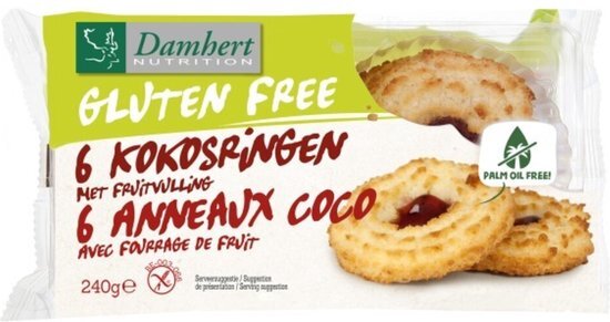 Damhert Kokosringen Met Fruitvulling Glutenvrij