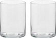Trend Candles Theelichthouder - 2x - transparant - glas - hoog model - 5,5 x 6,5 cm