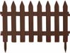 Prosperplast Tuinhekjes - 6x stuks - kunststof - 350 cm - 60 x 40 cm - bruin - borderrand - tuinafscheiding