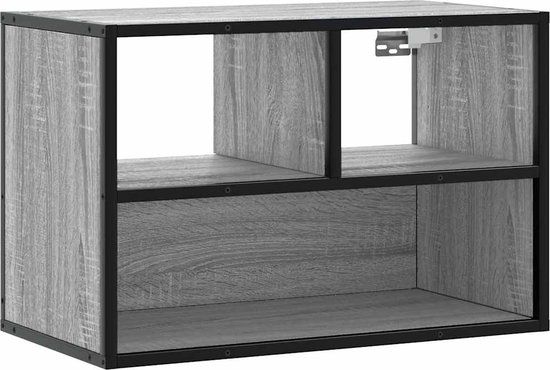 vidaXL Tv-meubel 60x31x39,5 cm bewerkt hout metaal grijs sonoma eiken