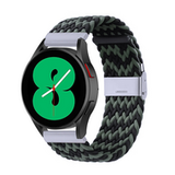 Samsung Braided nylon bandje - Groen / zwart - Samsung Galaxy watch 7 / Galaxy Watch FE - 40mm & 44mm