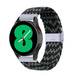 Samsung Braided nylon bandje - Groen / zwart - Samsung Galaxy watch 7 / Galaxy Watch FE - 40mm & 44mm