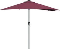 vidaXL Tuinparasol Bordeaux Rood 294 x 150 x 223 cm Polyester en Staal