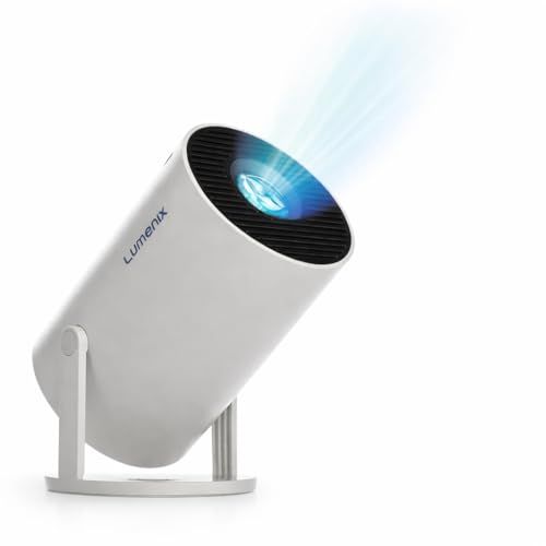 Lumenix ONE Mini Beamer - Smart TV & 4K support - Netflix - Android 14.0 - Projector - WiFi 6 & Bluetooth 5.0 - White