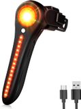 Lumehelbed Handels GmbH Feu arrière de vélo fin – Capteur de frein – USB-C – IP64 – 5 modes – Pour VTT et vélos de route