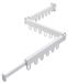 Sèche-linge mural - Extensible - Aluminium - Blanc - 128 cm - 18 crochets