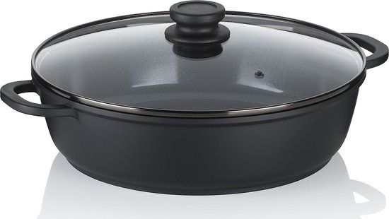 Kela Braadpan, 5.0 L, met Deksel, Zwart, Gegoten Aluminium