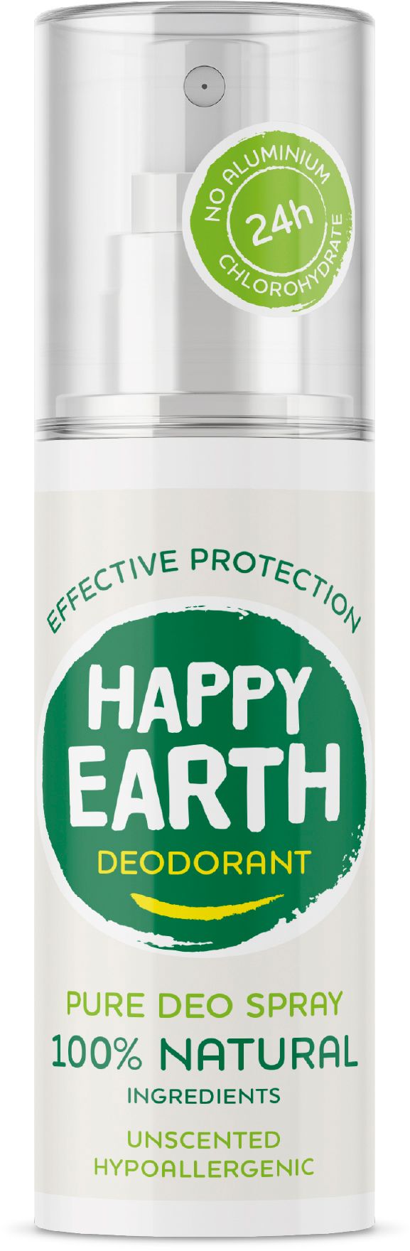 Happy Earth Pure Deo Spray Unscented - 8719324667128