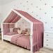 Merkloos Icecat Bedhemel - Huisbed - Tule - 300 cm - Oudroze
