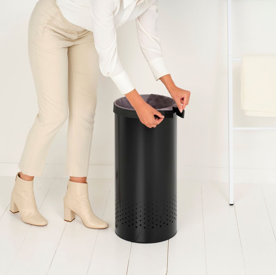 Brabantia Wasmand - 35 l - Rond - Staal - Zwart