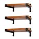 EZYDECOR Set van 6 zware wandplankhouders, 15,5 cm, industriële stijl, van metaal met rand