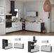 Vicco Keuken Fame-Line, Wit Landhuis/Antraciet, 340 cm, WB Marmer