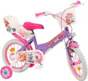 PAW Patrol Toimsa PAW Patrol Kinderfiets – 14 inch – Paars/Lila – Voor Meisjes – Inclusief Zijwieltjes, Poppenzitje en Mandje – 4 t/m 6 Jaar