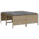 VidaXL Tuinkrukken met kussens 4 st poly rattan beige
