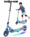 Caroma Trottinette électrique pour enfants de 6 à 12 ans, moteur 150 W jusqu'à 16 km/h, trottinette électrique pliable avec lumières colorées et écran LED, temps de conduite de 80 min, vitesse et
