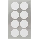 Merkloos / Sans marque Hobby stickers - 96x stuks - witte ronde stickers - Kantoor stickers - Scrapbook - knutselmateriaal
