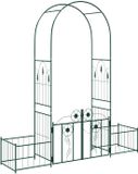 vidaXL Tuinboog Groen 203 x 50 x 218 cm Staal