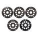 JASIL - Set de quatre lamelles plates et une lamelle courbée en acier pour l'embrayage, adapté pour Zündapp GS 125 type 520 / KS 125 Sport type 521