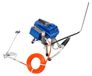 Pulvérisateur de peinture sans air - 3000 psi (23 MPa) haute pression - Moteur en cuivre sans balais de 1200 W - Prise UE 220 V - Portable pour murs, meubles, clôtures - bleu