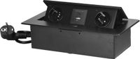 ORNO Bureau stekkerdoos met USB A&C - Pop up stekkerblok met 2 stopcontacten