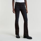 G-Star 3301 Flare Wmn Dames Jeans Worn in Black Vortex Katoen 23/32