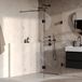 Brauer Void - Douche - Verre Verre Glas - 100 x 200 cm - Mat Noir