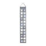 Heitmann Deco Adventskalender om op te hangen en zelf te vullen, vilten adventskalender, grijs, beige, wit, 39 x 23 x 3,5 cm