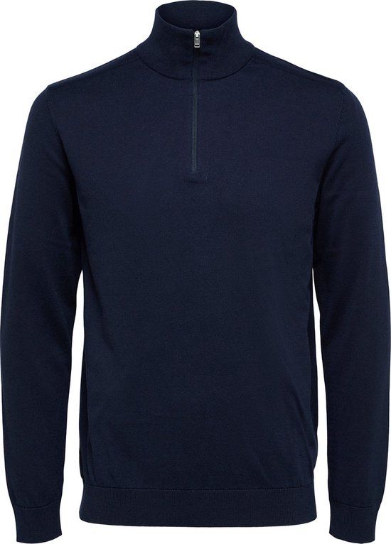 SELECTED HOMME SLHBERG HALF ZIP CARDIGAN B NOOS Men's Sweater - Size XXL - Navy Blazer