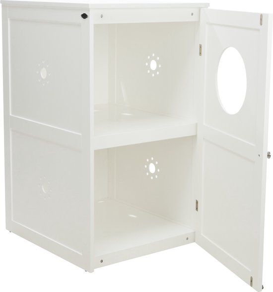 TRIXIE Kattenhuis voor Kattenbak XL Wit - 58x53x90 cm